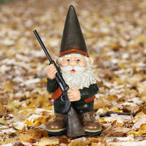 Good Time Hunting Harry Garden Gnome Statue, 13 Inch | Shop Garden Decor by Exhart