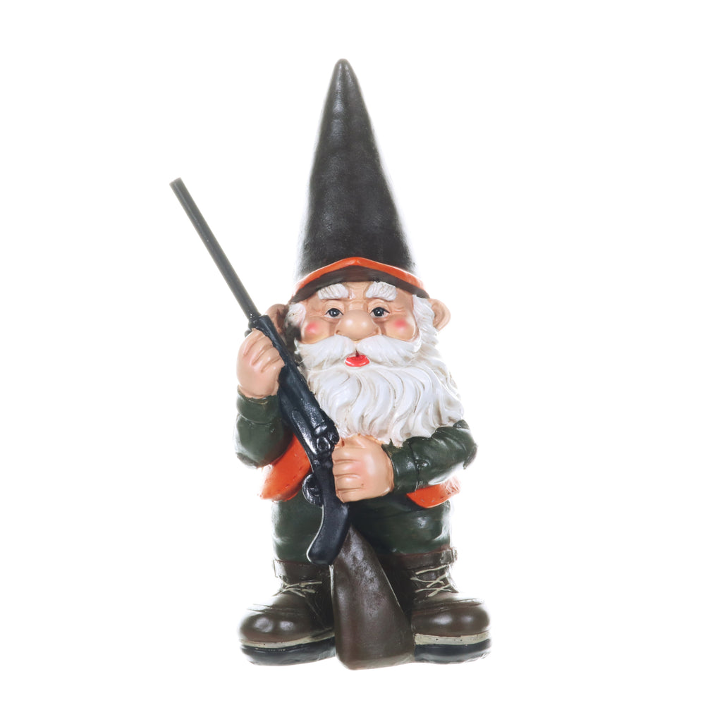 Good Time Hunting Harry Garden Gnome Statue, 13 Inch
