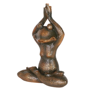 Meditating Bronze Yoga Frog Garden Statue, 17 Inch | Shop Garden Decor by Exhart