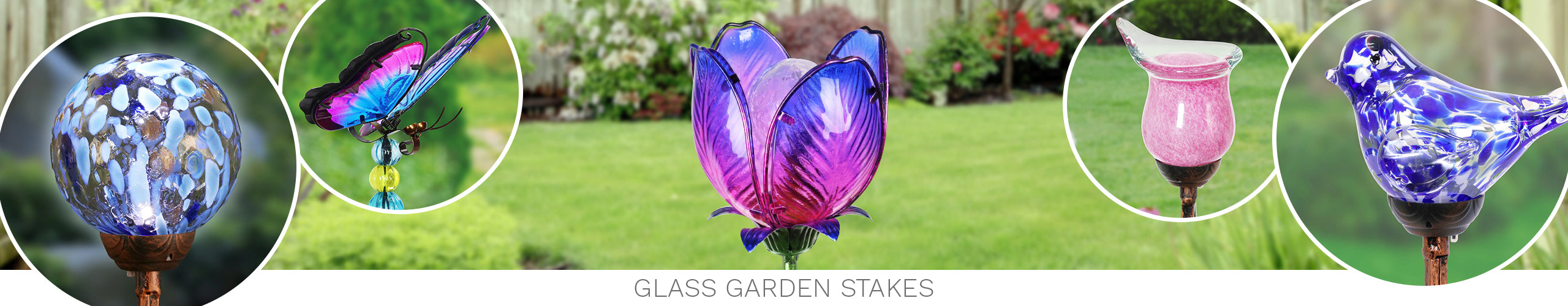 Glass Garden Stakes