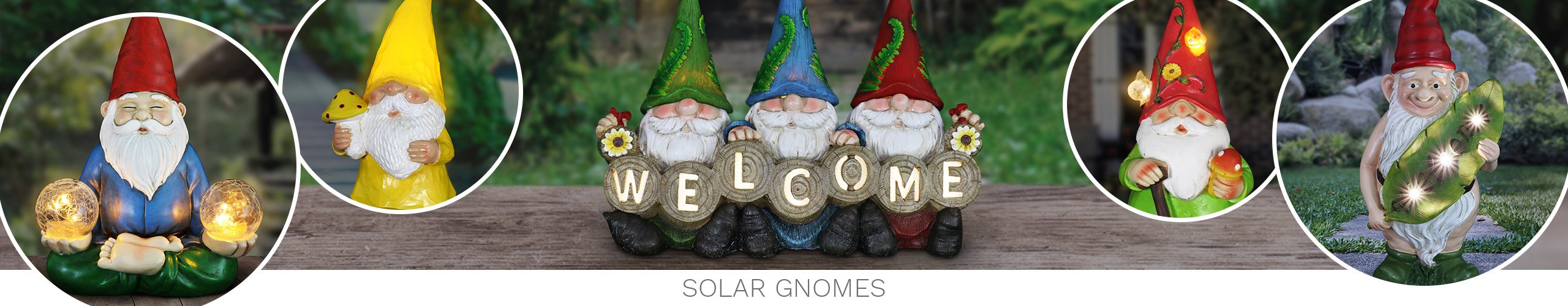 Solar Gnome Statues
