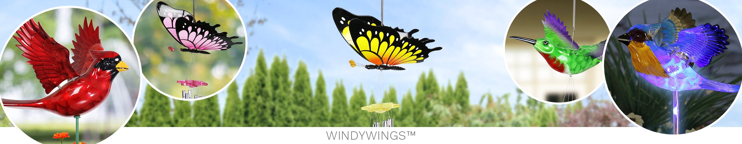 WindyWings Garden Stakes  Bird Wind Spinners & More