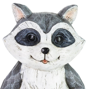 Solar Firefly Jar Raccoon Garden Statuary, 10 Inches tall | Shop Garden Decor by Exhart