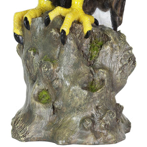 Bald Eagle on a Rock Statue, 8 by 21.5 Inches | Shop Garden Decor by Exhart