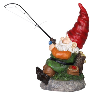 Good Time Fishing Frank Garden Gnome Statue, 13 Inch | Shop Garden Decor by Exhart