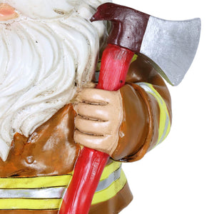 Fireman Fred Gnome Garden Statue, 13.5 Inches tall | Shop Garden Decor by Exhart