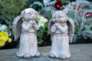 Praying Cat Angel Garden Statue, 7.5 Inches tall | Shop Garden Decor by Exhart