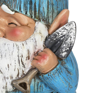 Blue Garden Gnome Statue with Trowel, 12 Inch | Shop Garden Decor by Exhart