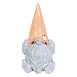 Solar Peach Hat Grey Garden Gnome Statuary, 10 Inch | Shop Garden Decor by Exhart