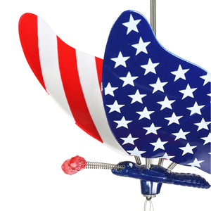 WindyWing Patriotic Butterfly Wind Chime, 8 by 18 Inches | Shop Garden Decor by Exhart