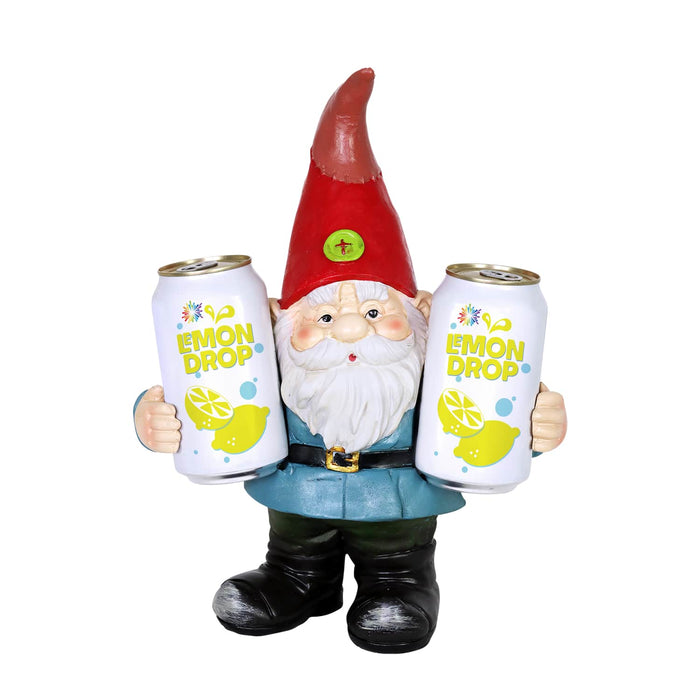 Good Time Double Fisting Two Can Timmy Gnome Garden Statue, 13 Inch