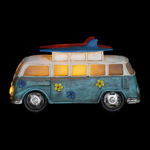 Solar Retro Bus Garden Statue, 7 Inch | Shop Garden Decor by Exhart