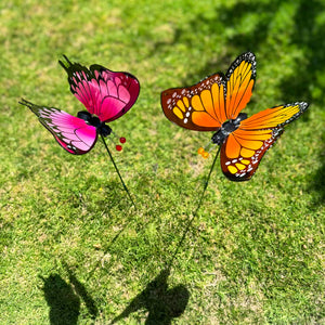 2pk Large WindyWings Butterfly Stakes, 11 inch wingspan | Shop Garden Decor by Exhart