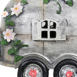 Solar Silver Camping Trailer Garden Statue, 6 Inch | Shop Garden Decor by Exhart