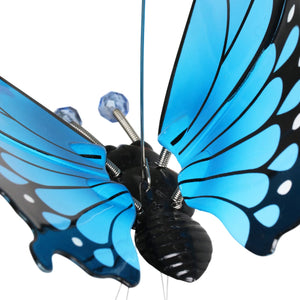 Large WindyWings Butterfly Wind Chime in Blue, 11 by 24 Inches | Shop Garden Decor by Exhart