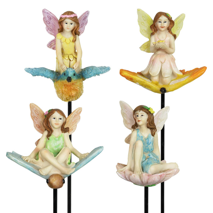 Set of 4 Fairy Pot Stakes, 12 Inch