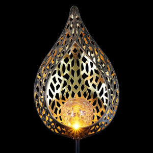 Solar Metal Filigree Full Flame Torch Garden Stake, 6.5 by 35.5 Inches | Shop Garden Decor by Exhart