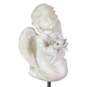 Solar Child Angel Garden Stake in Resin, 5 by 30 Inches | Shop Garden Decor by Exhart