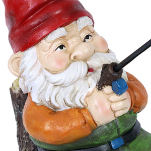 Good Time Fishing Frank Garden Gnome Statue, 13 Inch | Shop Garden Decor by Exhart