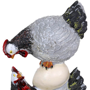 Stacked Chicken and Egg Hand Painted Garden Statue, 12 Inch | Shop Garden Decor by Exhart