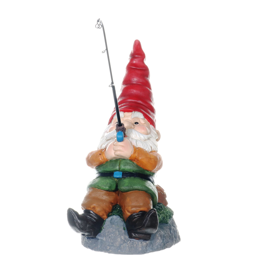 Good Time Fishing Frank Garden Gnome Statue, 13 Inch