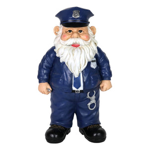 Policeman Gnome Statuary, 7.5 by 13 Inches | Shop Garden Decor by Exhart