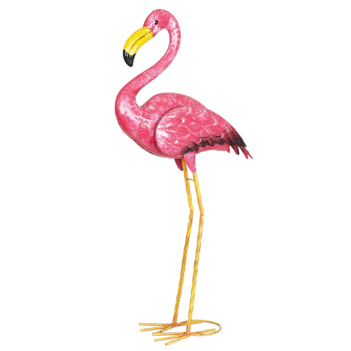 Exhart, Pink Metal Flamingo Statue, 29 Inch