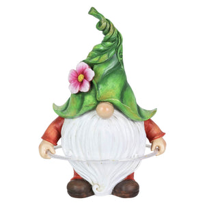 Solar Hula Hoop Garden Gnome Statuary, 7.5 by 11.5 Inches | Shop Garden Decor by Exhart