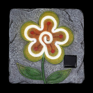 Solar Yellow Flower Stepping Stone, 10 Inch | Shop Garden Decor by Exhart