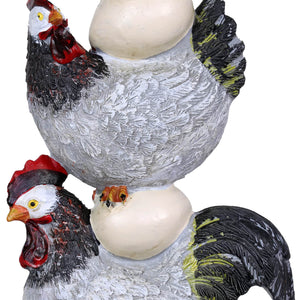 Stacked Chicken and Egg Hand Painted Garden Statue, 12 Inch | Shop Garden Decor by Exhart