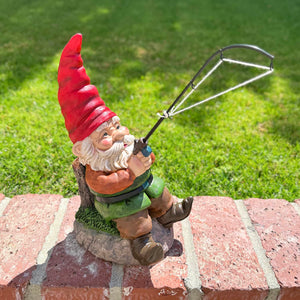 Good Time Fishing Frank Garden Gnome Statue, 13 Inch | Shop Garden Decor by Exhart