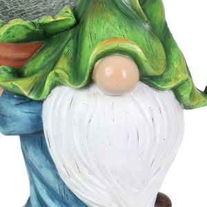 Garden Gnome with Solar Crackle Ball in a Flower Pot Statuary, 9 by 11 Inch | Shop Garden Decor by Exhart