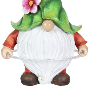 Solar Hula Hoop Garden Gnome Statuary, 7.5 by 11.5 Inches | Shop Garden Decor by Exhart