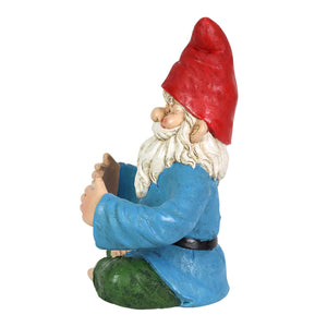 Good Time Two Drink Holding Lotus-Sitting Yoga Gnome Statue, 10 by 11.5 Inches | Shop Garden Decor by Exhart