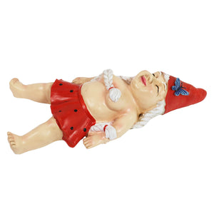 Good Time Sunbathing Sally Pool Floater Gnome, 13 Inch | Shop Garden Decor by Exhart