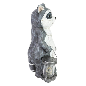 Solar Firefly Jar Raccoon Garden Statuary, 10 Inches tall | Shop Garden Decor by Exhart