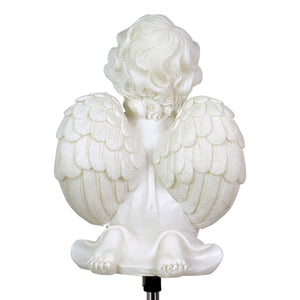 Solar Child Angel Garden Stake in Resin, 5 by 30 Inches | Shop Garden Decor by Exhart