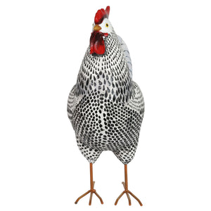 Black and White Rooster Garden Statue, 17 Inch | Shop Garden Decor by Exhart