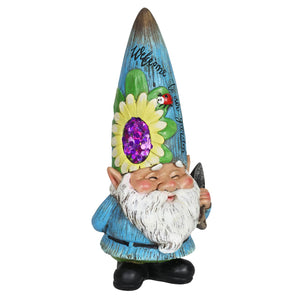 Blue Garden Gnome Statue with Trowel, 12 Inch | Shop Garden Decor by Exhart