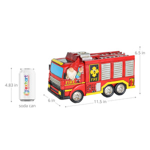 Solar Fire Truck Driving Gnome Garden Statue, 11.5 by 6.5 Inches | Shop Garden Decor by Exhart