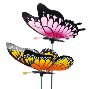 2pk Large WindyWings Butterfly Stakes, 11 inch wingspan | Shop Garden Decor by Exhart