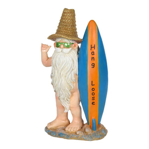 Good Time Naked Ned Surfer Garden Gnome Statue, 13 Inch | Shop Garden Decor by Exhart
