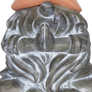 Good Time Solar Gnamaste Meditating Gnome Statue with Peach Hat, 11 Inch | Shop Garden Decor by Exhart