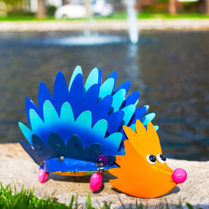Colorful Metal Hedgehog Statuary, 8 Inch | Shop Garden Decor by Exhart