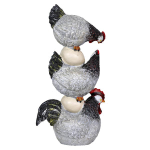 Stacked Chicken and Egg Hand Painted Garden Statue, 12 Inch | Shop Garden Decor by Exhart