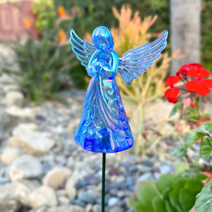 2 Piece Blue Angel WindyWing Garden Stakes, 4.5 by 30 Inches | Shop Garden Decor by Exhart