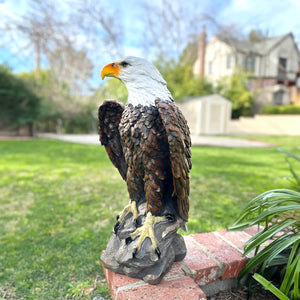 Majestic Bald Eagle Garden Statue, 24 Inch | Shop Garden Decor by Exhart