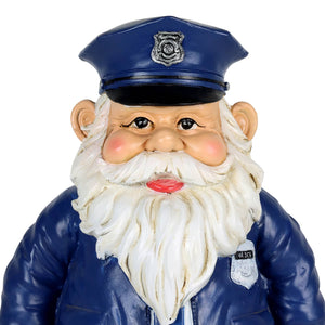 Policeman Gnome Statuary, 7.5 by 13 Inches | Shop Garden Decor by Exhart