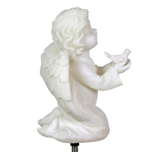 Solar Child Angel Garden Stake in Resin, 5 by 30 Inches | Shop Garden Decor by Exhart