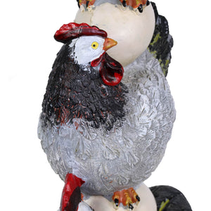 Stacked Chicken and Egg Hand Painted Garden Statue, 12 Inch | Shop Garden Decor by Exhart